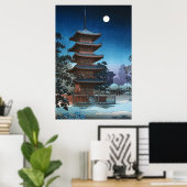 Kinryuzan Temple in Asakusa von Tsuchiya Koitsu Poster (Heimbüro)