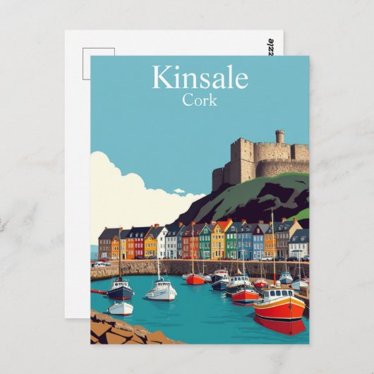 Kinsale Cork Ireland Irish Coastal Village Postkarte (Vorne/Hinten)