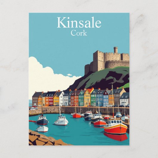 Kinsale Cork Ireland Irish Coastal Village Postkarte (Vorderseite)