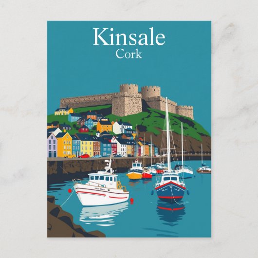 Kinsale Cork Ireland Irish Coastal Village Postkarte (Vorderseite)