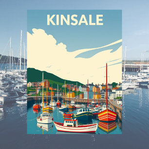 Kinsale Cork Irland Reise Vintage Postkarte