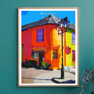 Kinsale Cork Irland Retro-Stil Poster