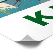 Kinsale Harbor Ireland Vintage Travel Art Poster (Ecke)