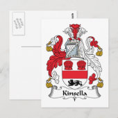 Kinsella Familienwappen Postkarte (Vorne/Hinten)