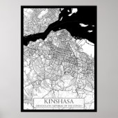 Kinshasa DR Congo Map Poster (Vorne)