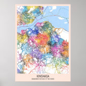 Kinshasa DR Kongo City Map Poster (Vorne)