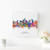 Kinshasa DR Kongo Skyline Quadratische Wanduhr (Zuhause)