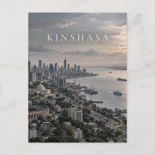 Kinshasa Kino-Monochrom-Stadt Kunst Postkarte
