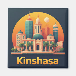 Kinshasa Kongo Reise-Geschenk für Besucher 🗺️ Magnet