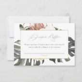 KINSLEY Boho Terracotta Diaper Raffel Ticket Einladung (Vorderseite)