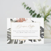 KINSLEY Boho Terracotta Diaper Raffel Ticket Einladung (Stehend Vorderseite)