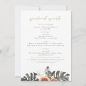 KINSLEY Boho Terracotta Floral Palm Bachelorette Einladung (Rückseite)