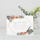 KINSLEY Boho Terracotta Foto Save the Date Invit Einladung (Stehend Vorderseite)