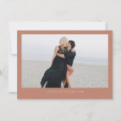 KINSLEY Boho Terracotta Foto Save the Date Invit Einladung (Rückseite)