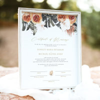 KINSLEY Boho Terracotta Palm Ehezertifikat
