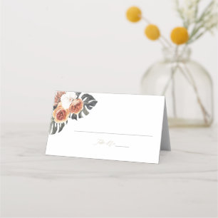 KINSLEY Boho Terracotta Palm Wedding Guest Name Platzkarte