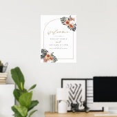 KINSLEY Boho Terracotta Wedding Welcome Poster (Heimbüro)