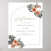 KINSLEY Boho Terracotta Wedding Welcome Poster (Vorne)