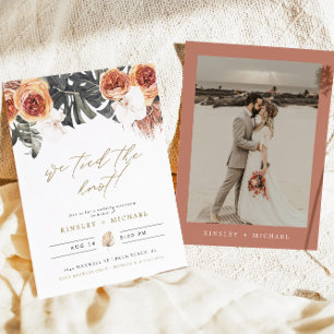 KINSLEY Boho Terracotta Wir haben den Knoten gebun Einladung