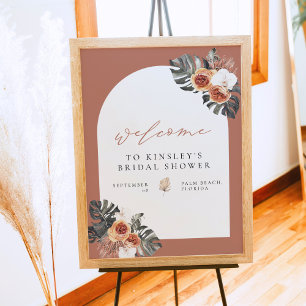 KINSLEY Boho Terrakotta-Brautabschieds-Empfangspla Poster