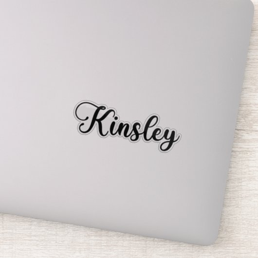 Kinsley Name - Handgeschriebene Kalligrafie Aufkleber (Detail)