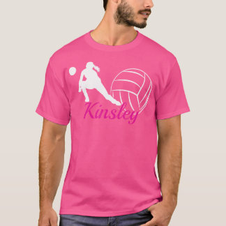 Kinsley Name Personalisiert Volleyball T-Shirt