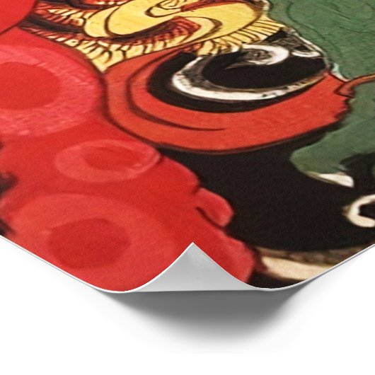 Kintaro Subduing the Thunder God Poster (Ecke)