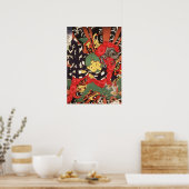 Kintaro Subduing the Thunder God Poster (Küche)