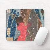 Kintoki schwimmt herauf den Wasserfall Mousepad (Mit Mouse)