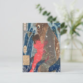 Kintoki Swims up Waterfall Postkarte (Stehend Vorderseite)