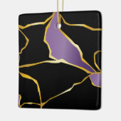 Kintsugi Amethyst Accents Keramik Ornament (Links)