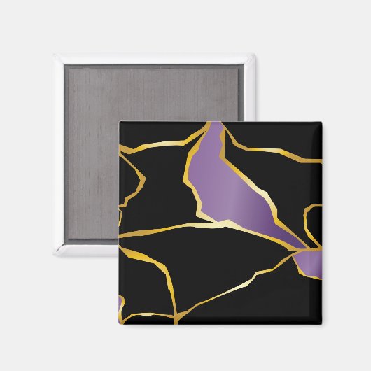 Kintsugi Amethyst Accents Magnet (Vorderseite/Rückseite)