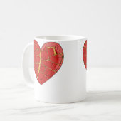 Kintsugi Art Kintsukuroi Heart Japan Wabi Sabi Kaffeetasse (Vorderseite Links)