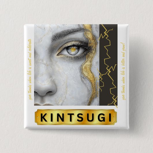Kintsugi Button von Poet Adiela Akoo (Vorderseite)
