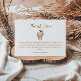 Kintsugi Floral Tooth Graduation Party Dankeskarte