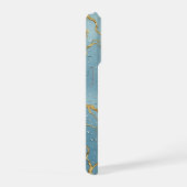 💙 Kintsugi Goldene Risse ✨ Blaue Wassertropfen💙 iPhone Hülle (Rechte Seite)
