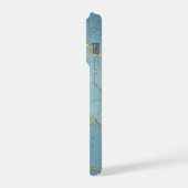 💙 Kintsugi Goldene Risse ✨ Blaue Wassertropfen💙 iPhone Hülle (Linke Seite)