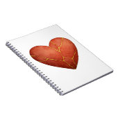 Kintsugi heart invitation notizblock (Rechte Seite)