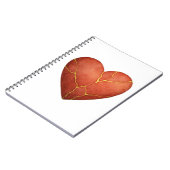 Kintsugi heart invitation notizblock (Linke Seite)