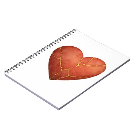 Kintsugi heart invitation notizblock (Linke Seite)