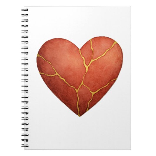Kintsugi heart invitation notizblock (Vorderseite)