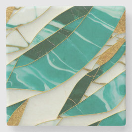 Kintsugi Jade und Marble Steinuntersetzer