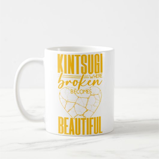 Kintsugi  Kintsukuroi Imperfect Japanese Art Potte Kaffeetasse (Links)