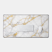 Kintsugi Marble Gold Fracture Luxury Desk Mat Schreibtischunterlage (Tastatur & Maus)