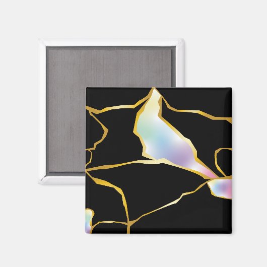 Kintsugi mit Multicolor Jewel Tone Magnet (Vorderseite/Rückseite)