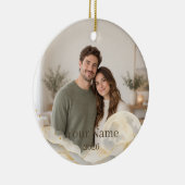 Kintsugi Moon Custom Photo Ornament (Rechts)