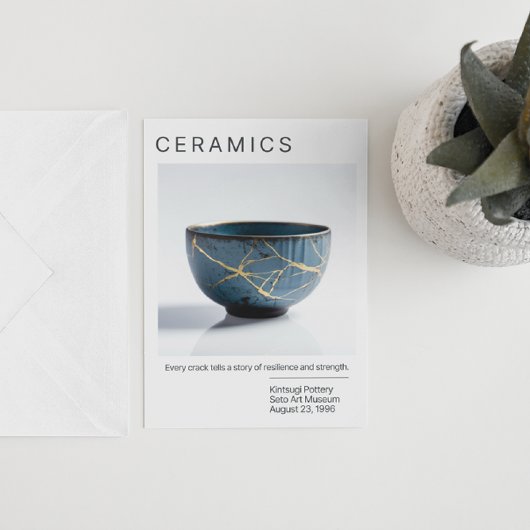 Kintsugi Pottery Post Card Postkarte