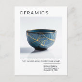 Kintsugi Pottery Post Card Postkarte (Vorderseite)