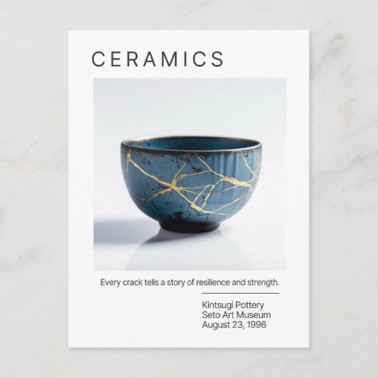 Kintsugi Pottery Post Card Postkarte (Vorderseite)