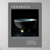 Kintsugi Pottery Poster Series | Grau (Vorne)